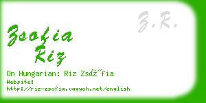 zsofia riz business card